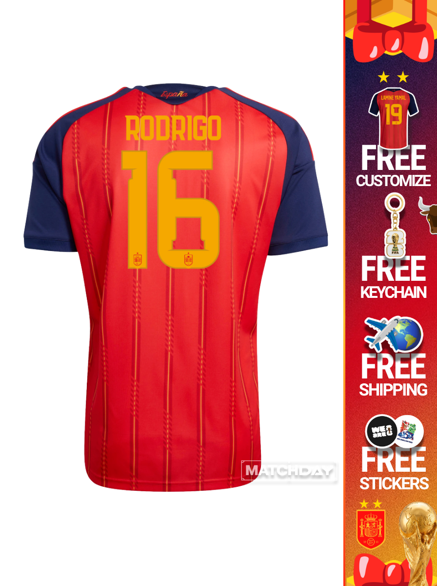 #16 RODRI Jersey Home WC Champion 2026